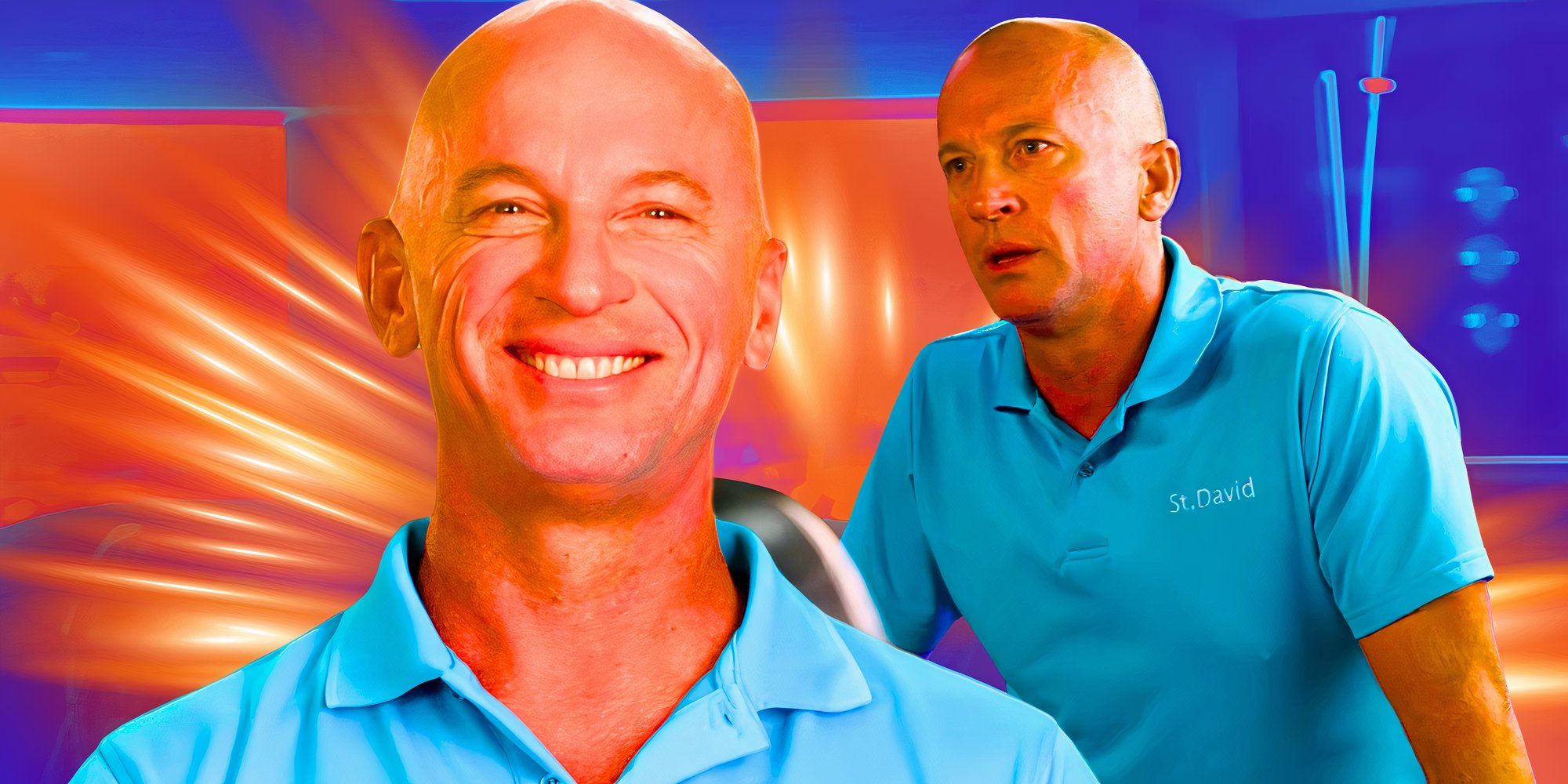 Montage of captain kerry from below deck smiling and looking serious