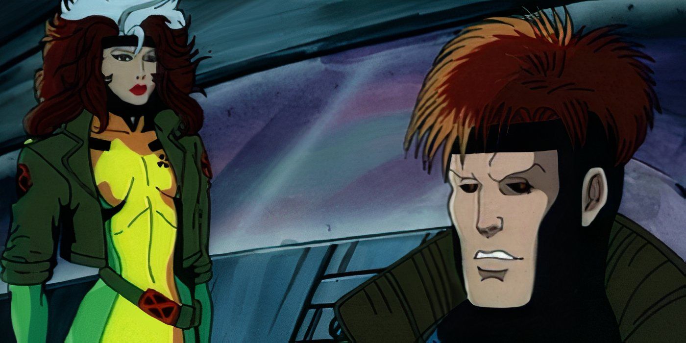 Rogue looking at Gambit in X-Men the Animated Series