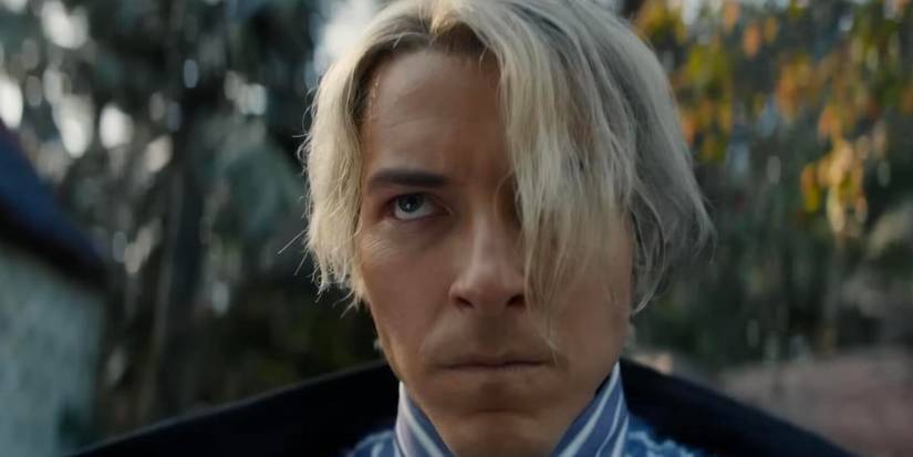 Taz Skylar as Sanji looking angry in One Piece.