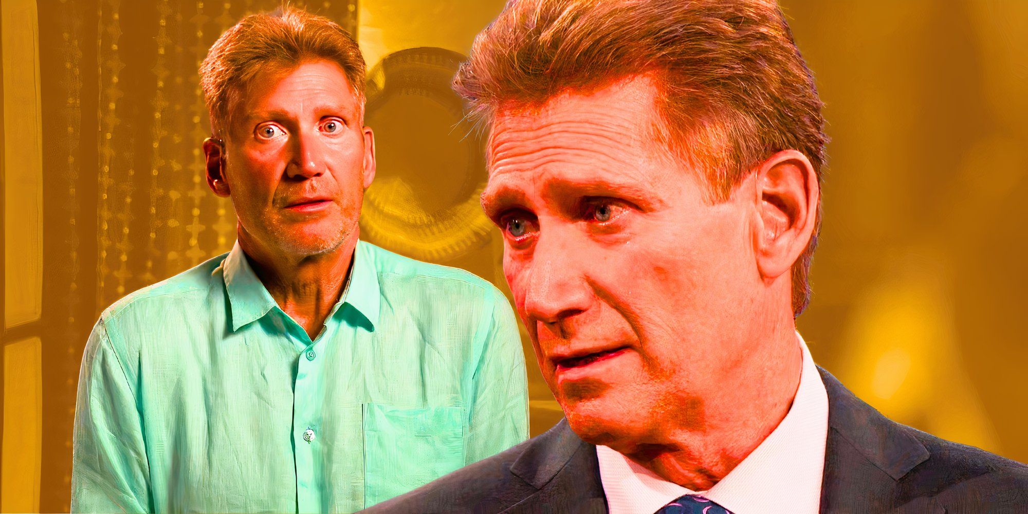 a montage of Gerry Turner looking worried