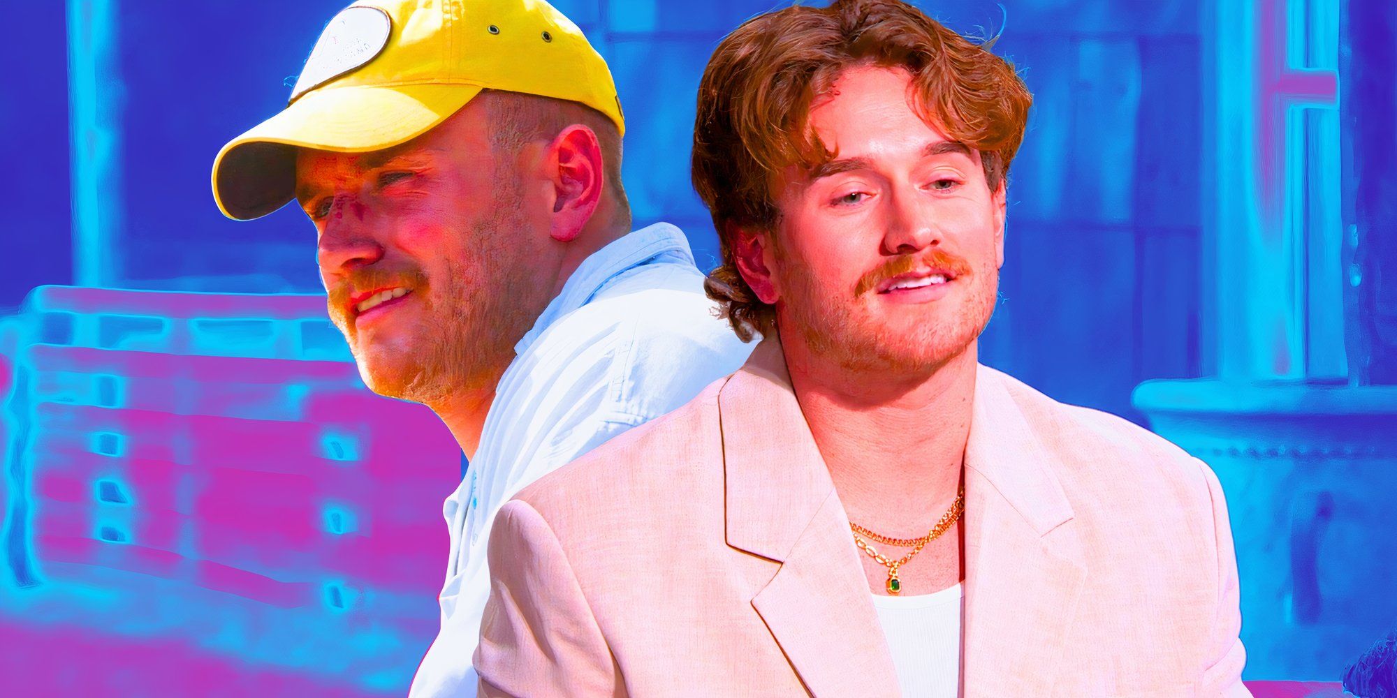a montage of West Wilson with blue background