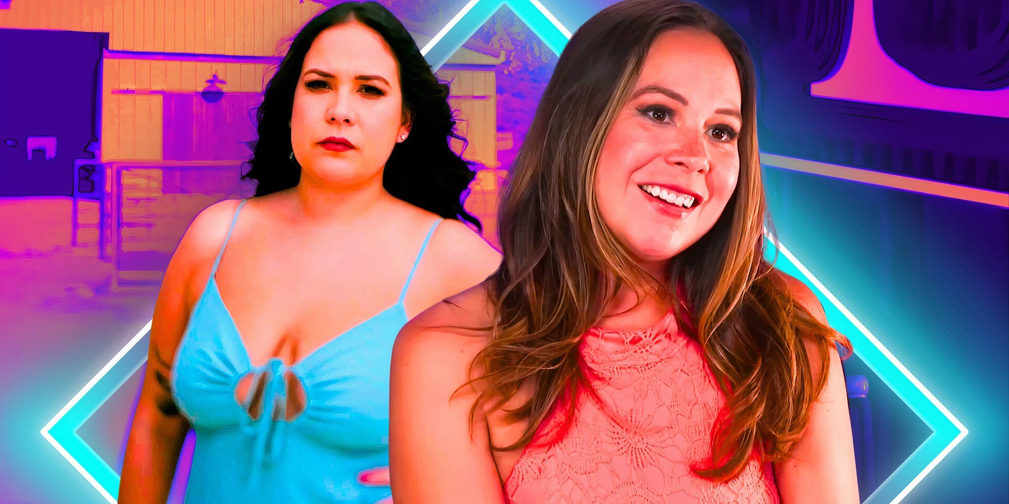 90 Day Fiance&rsquo;s Liz Woods before and after weight loss in side by side images