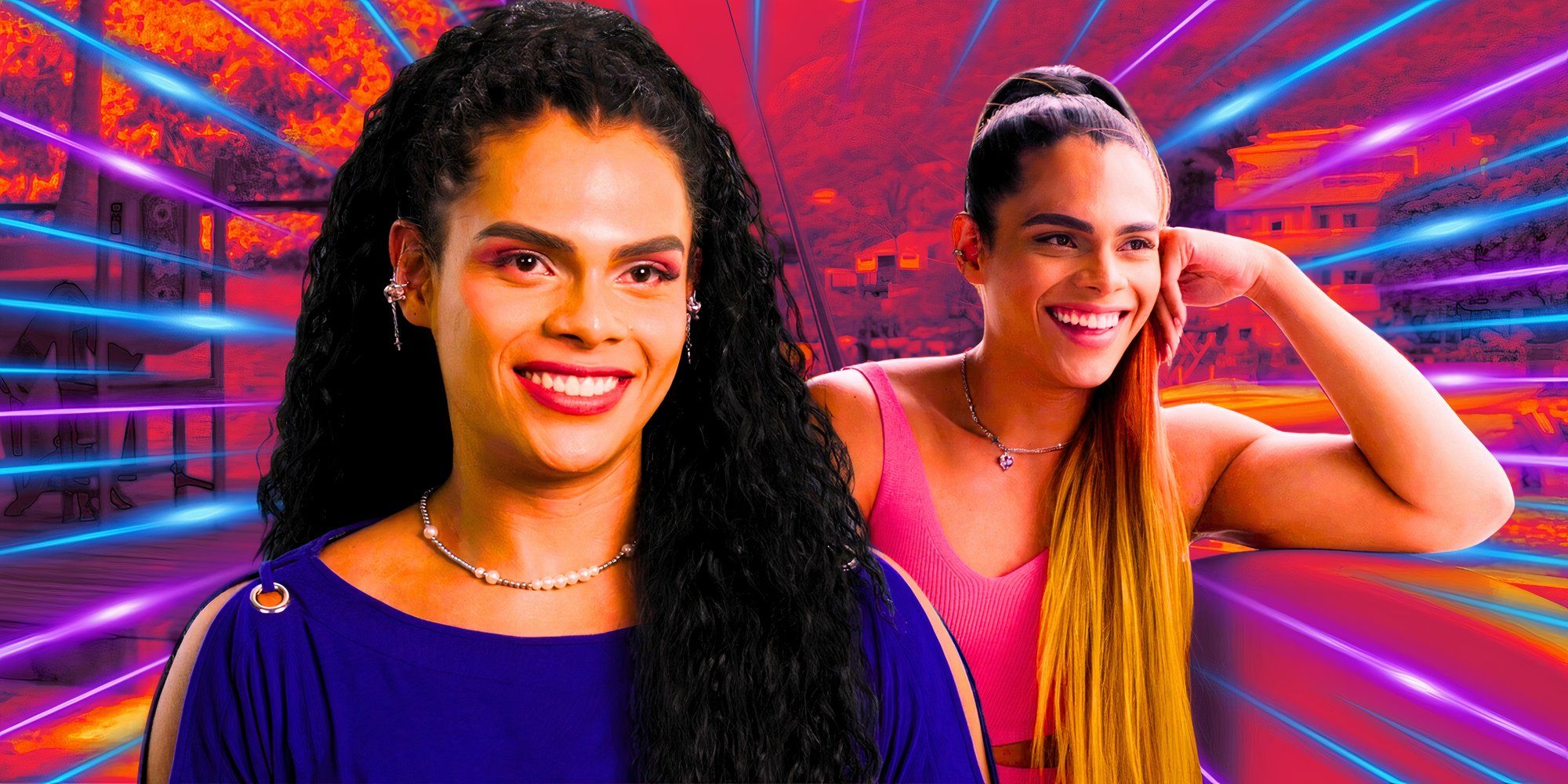 Alliya De Batista montagem dela sorrindo do noivo de 90 dias: amor no paraíso