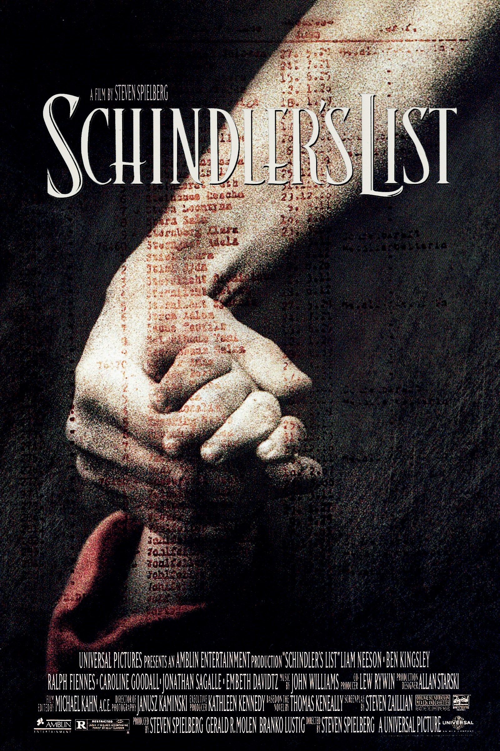 Schindlers List Film Poster