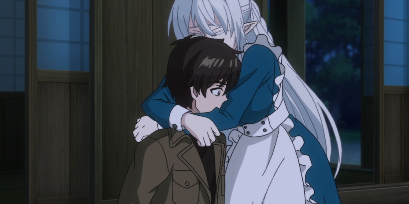 Schnee comforts a shocked Shin in The New Gate