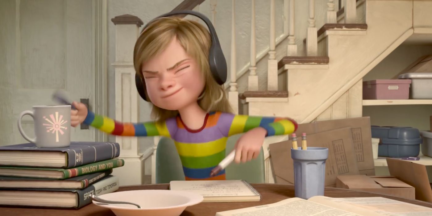 Riley Andersen in her rainbow shirt in Inside Out