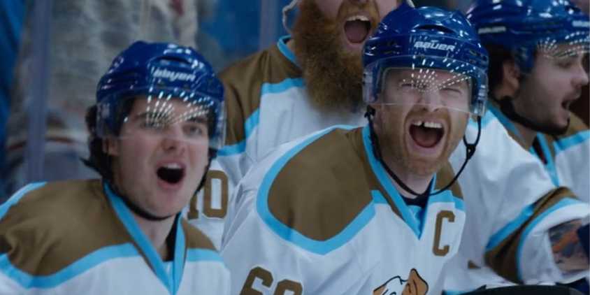Shoresy celebrates a goal in Shoresy season 3