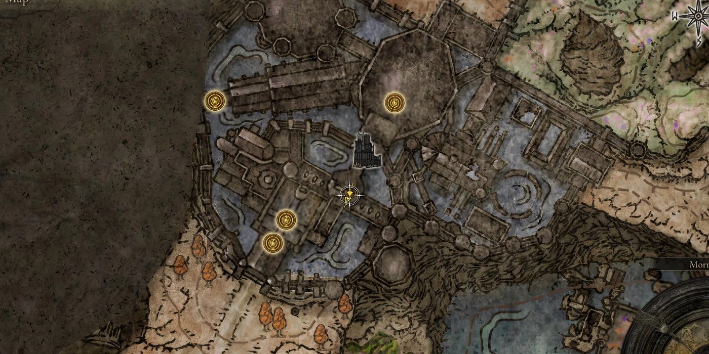 Localização do mapa de Shadow Keep em Elden Ring Shadow of the Erdtree 