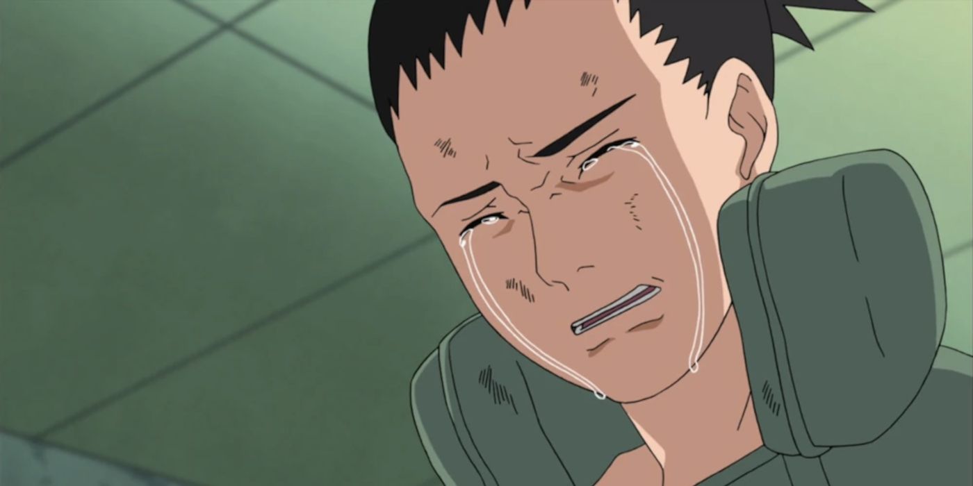 Shikamaru chora após falhar na missão de recuperação de Sasuke em Naruto