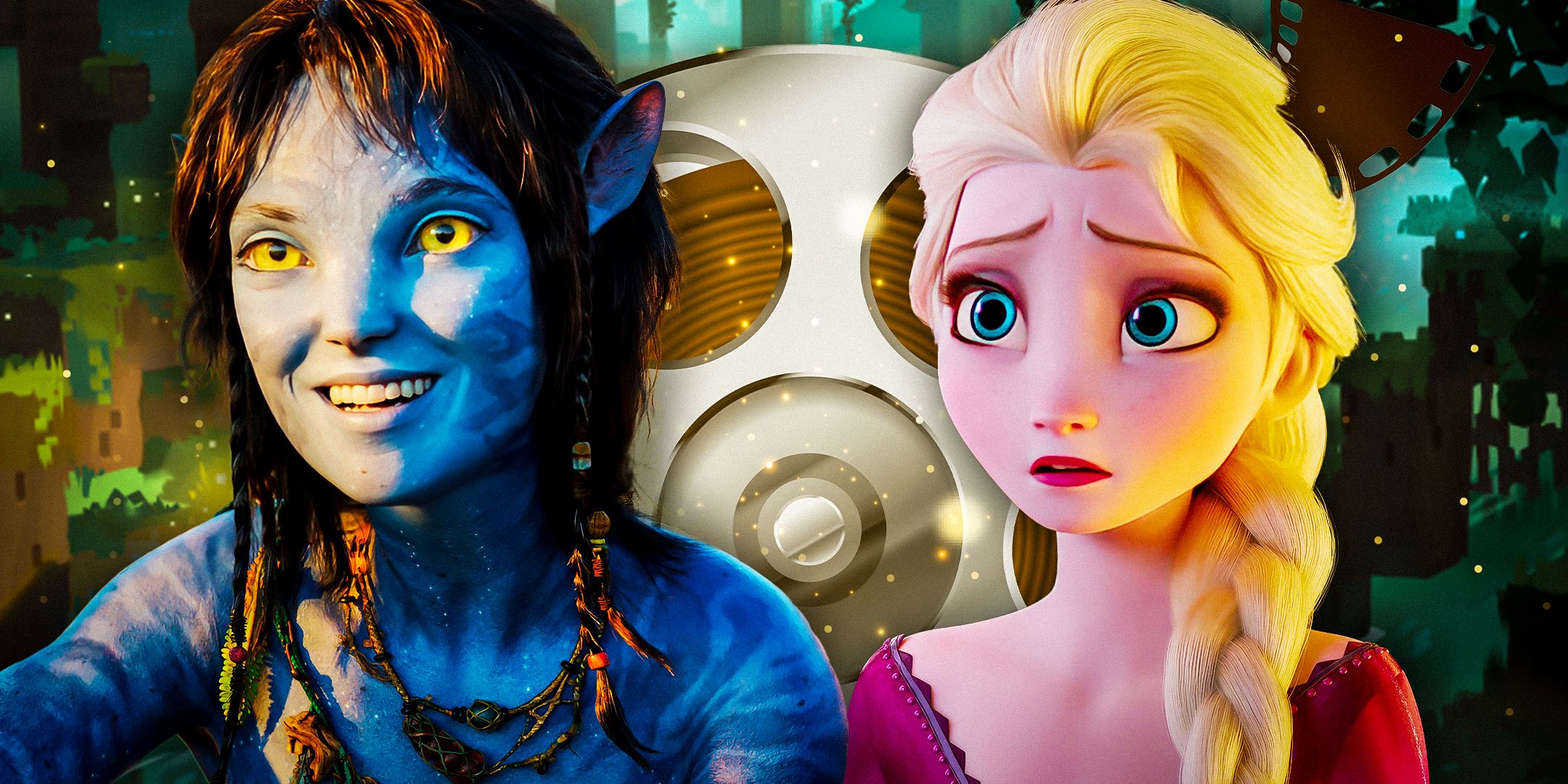 (Sigourney-Weaver-as-Kiri)-from-Avatar--The-Way-of-Water-and-Elsa-from-Frozen-II