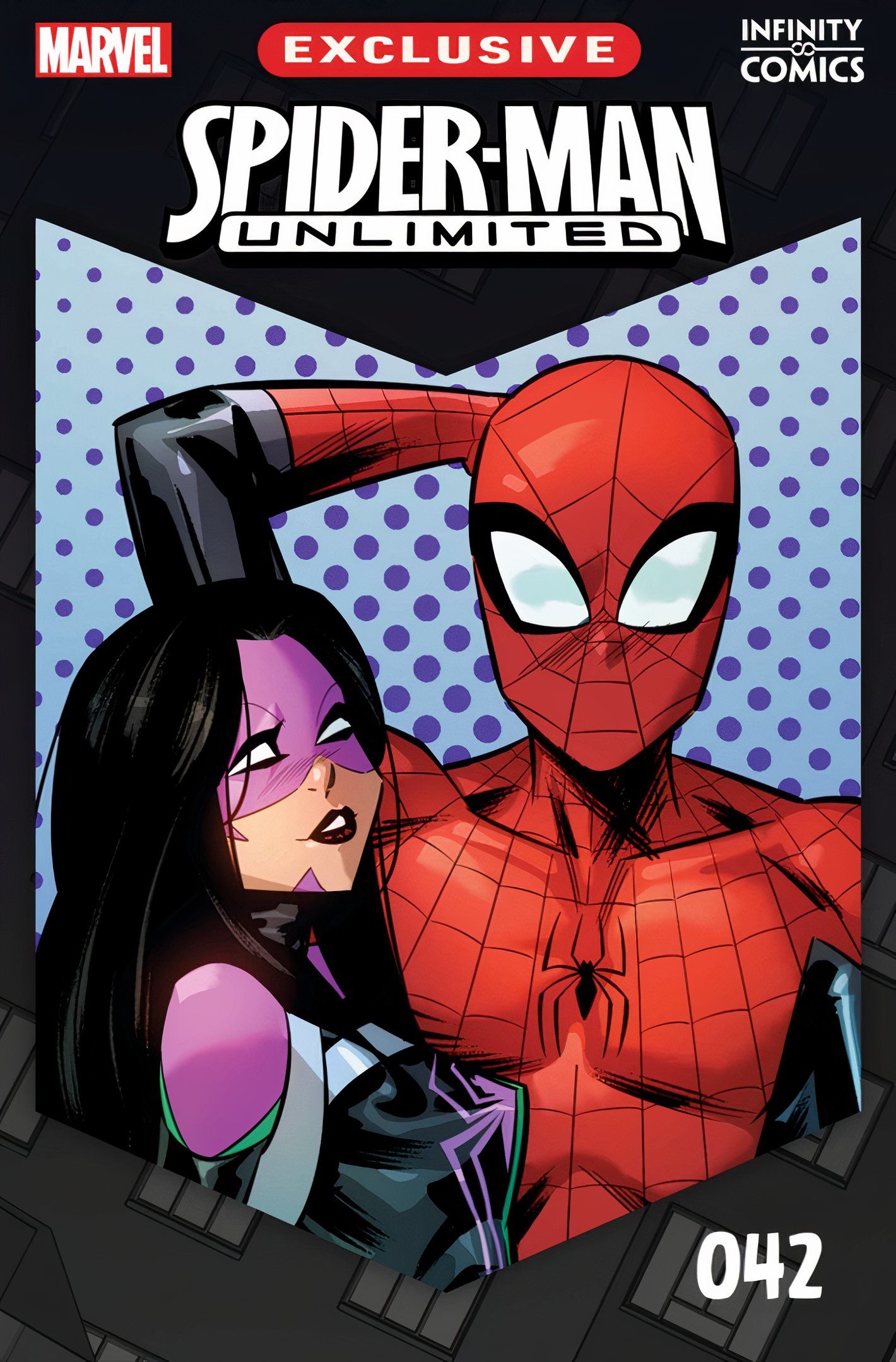 Portada del cómic #42 de Spider-Man Unlimited Infinity con Web-Head y Spider-Man.