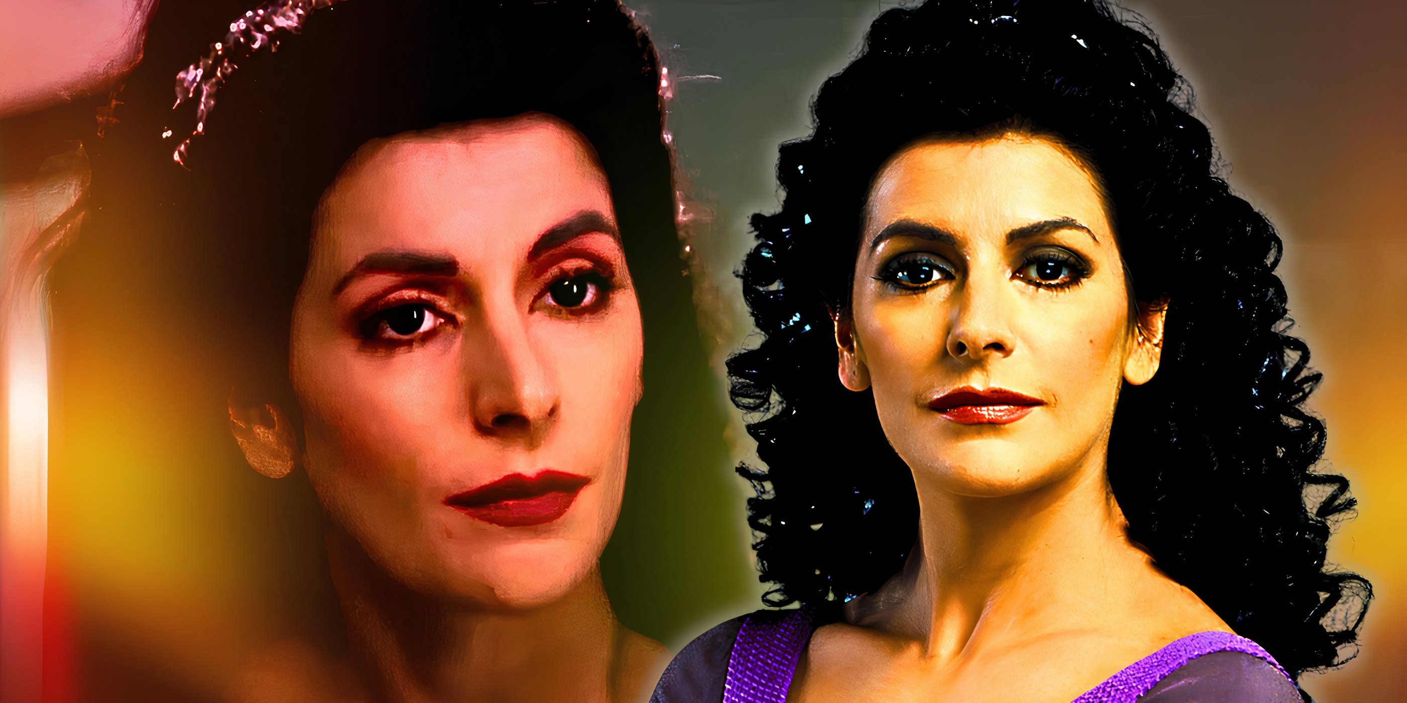 Marina Sirtis as Counselor Deanna Troi in Star Trek: The Next Generation