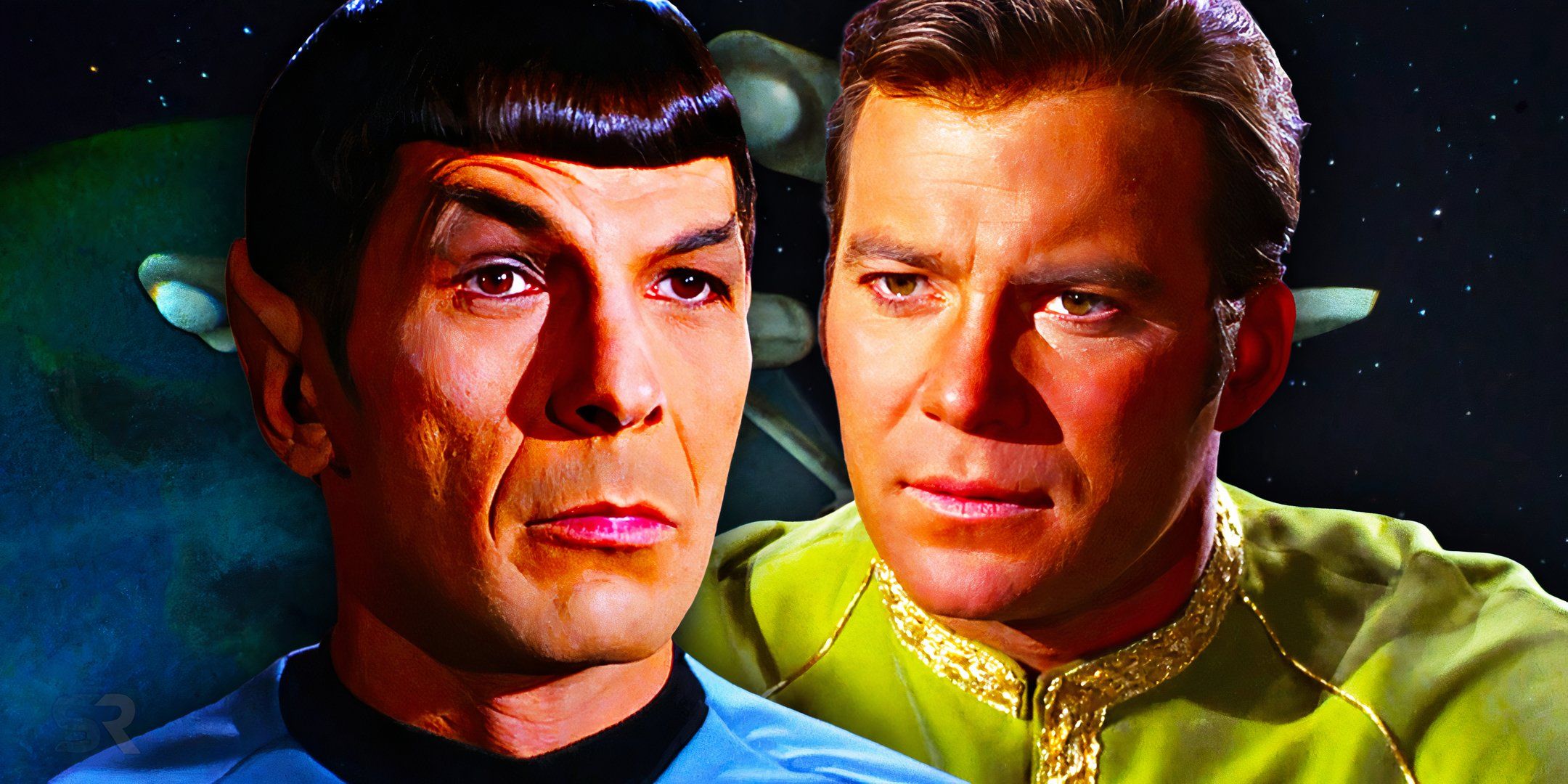 Mr. Spock and Captain Kirk in Star Trek