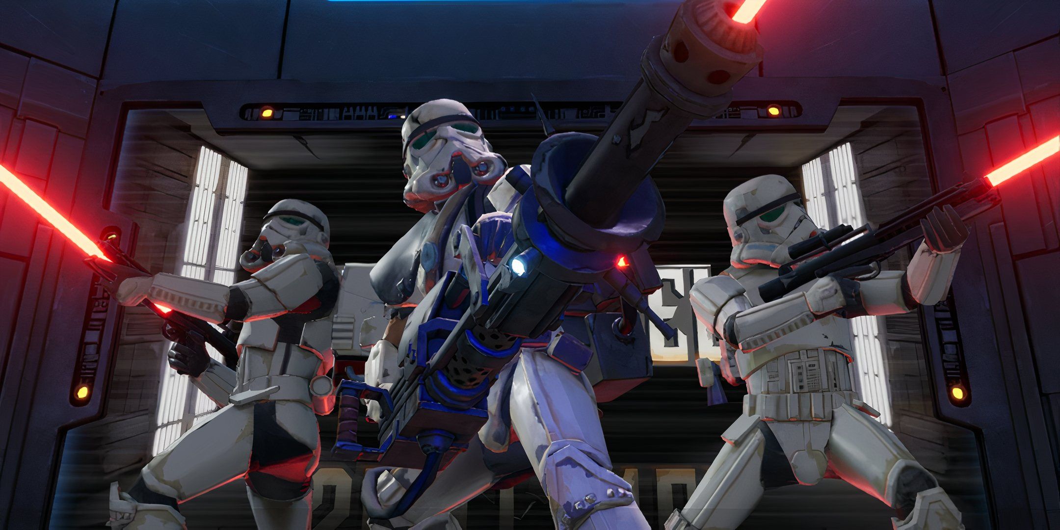 Star Wars Hunters 3 storm troopers (sentinels) shooting red lasers