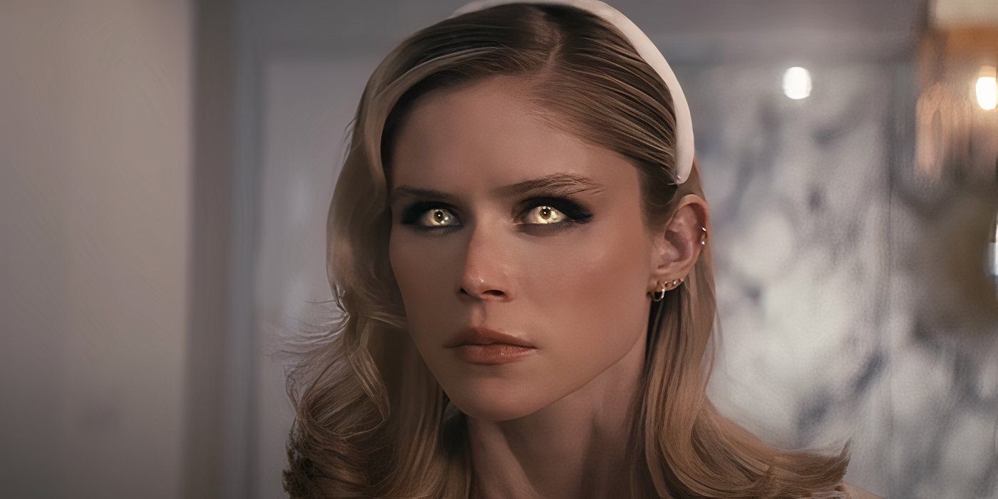Erin Moriarty as Starlight with eyes glowing in The Boys