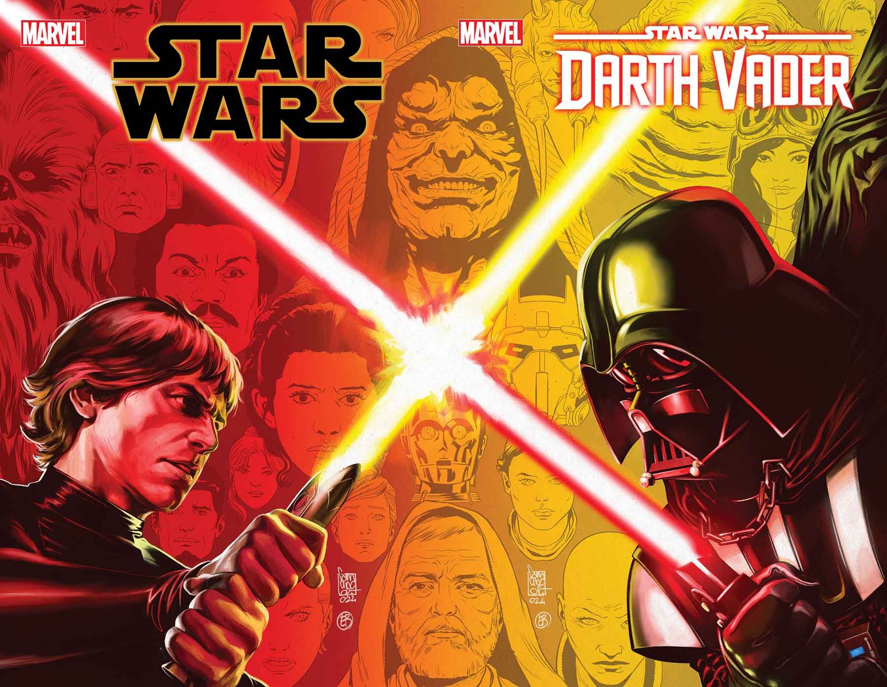 Star Wars #50 and Darth Vader #50 Connecting Covers Camuncoli