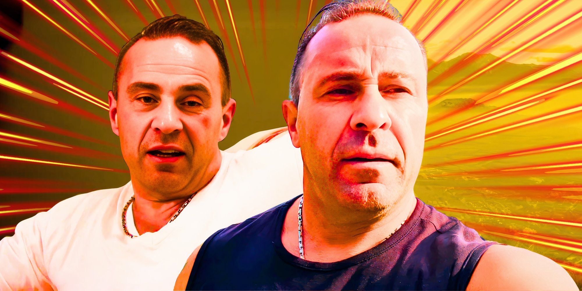 montage of Joe Giudice looking serious