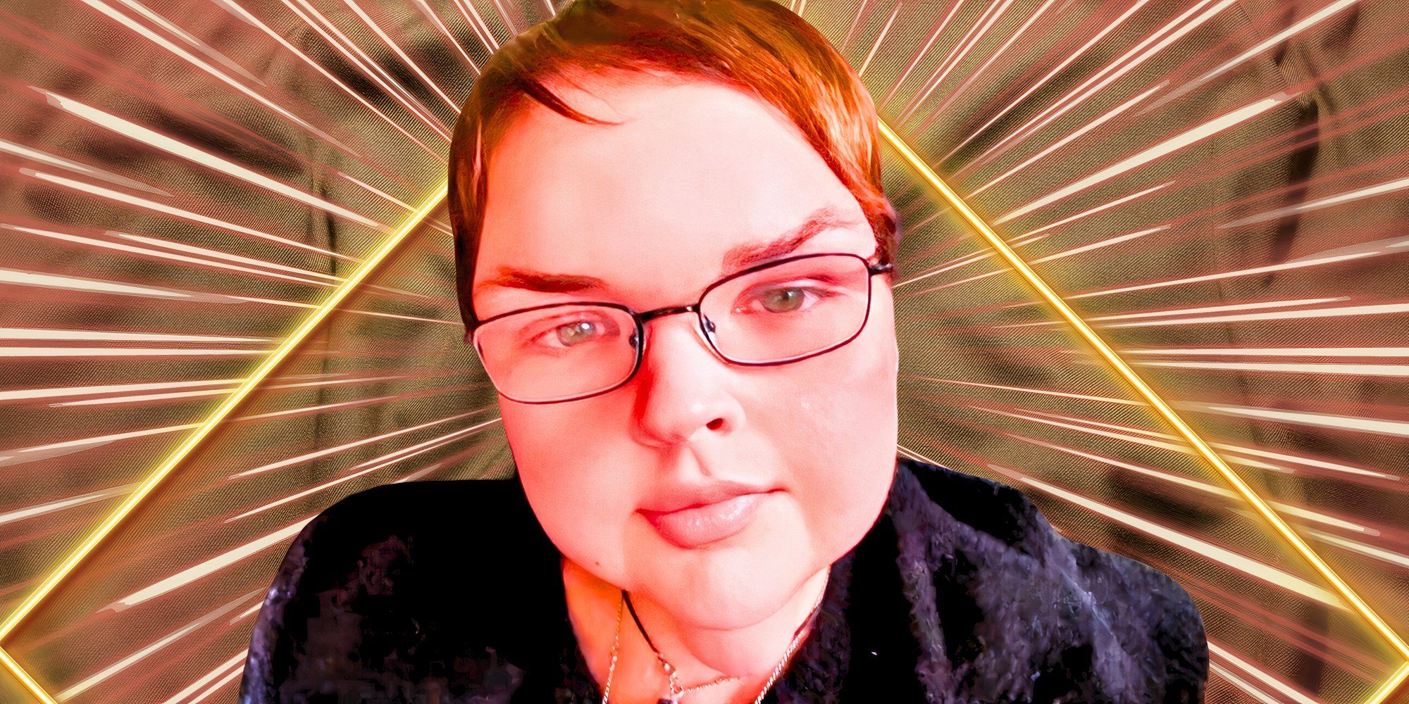 1000-Lb Sisters' Tammy Slaton glows with a khaki background.