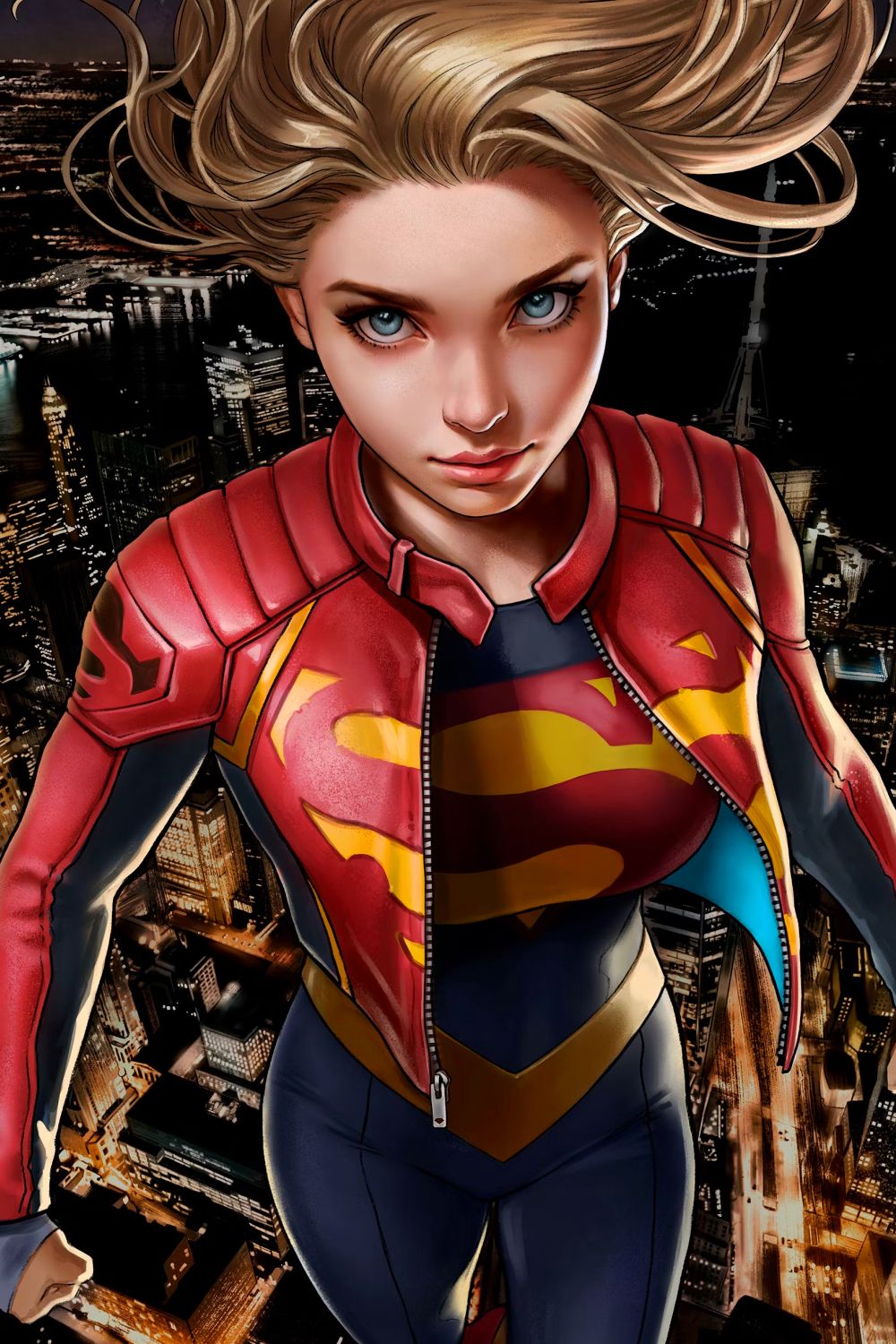 Arte em quadrinhos da Supergirl por Talavera