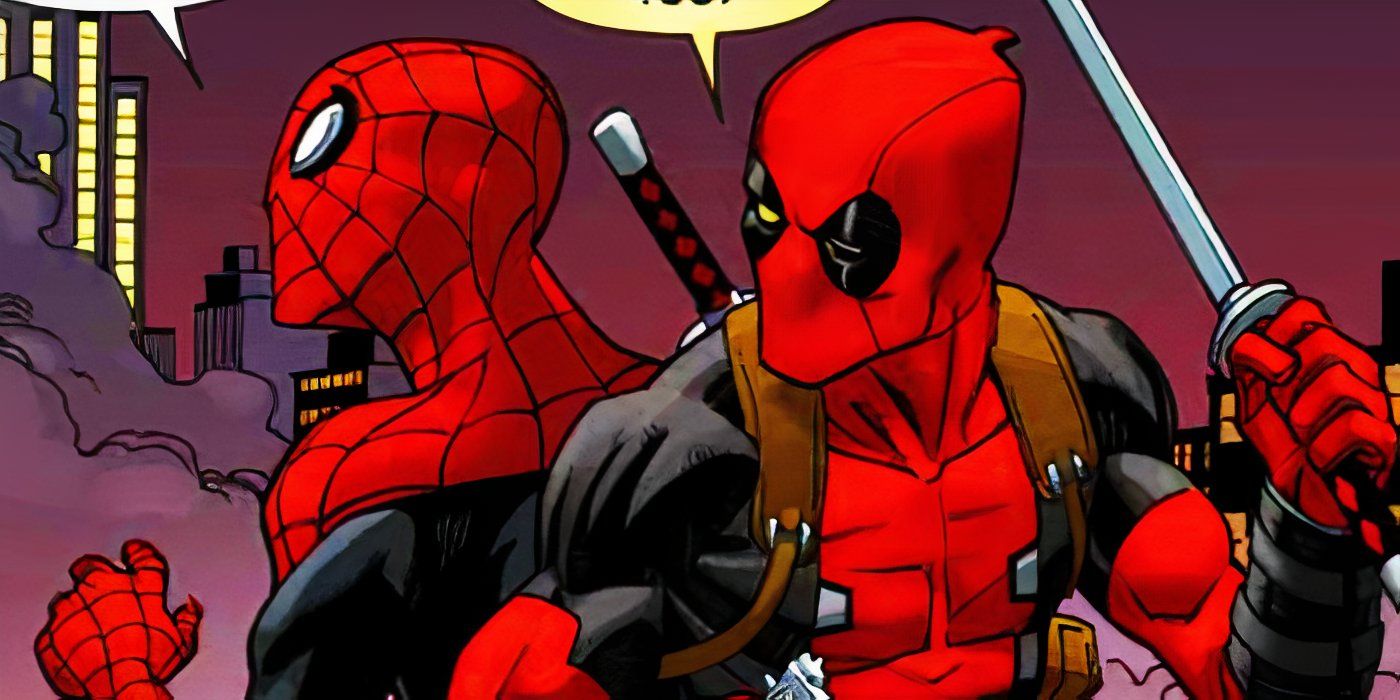 Superior Spider-Man and Deadpool fighting together in Marvel Comics