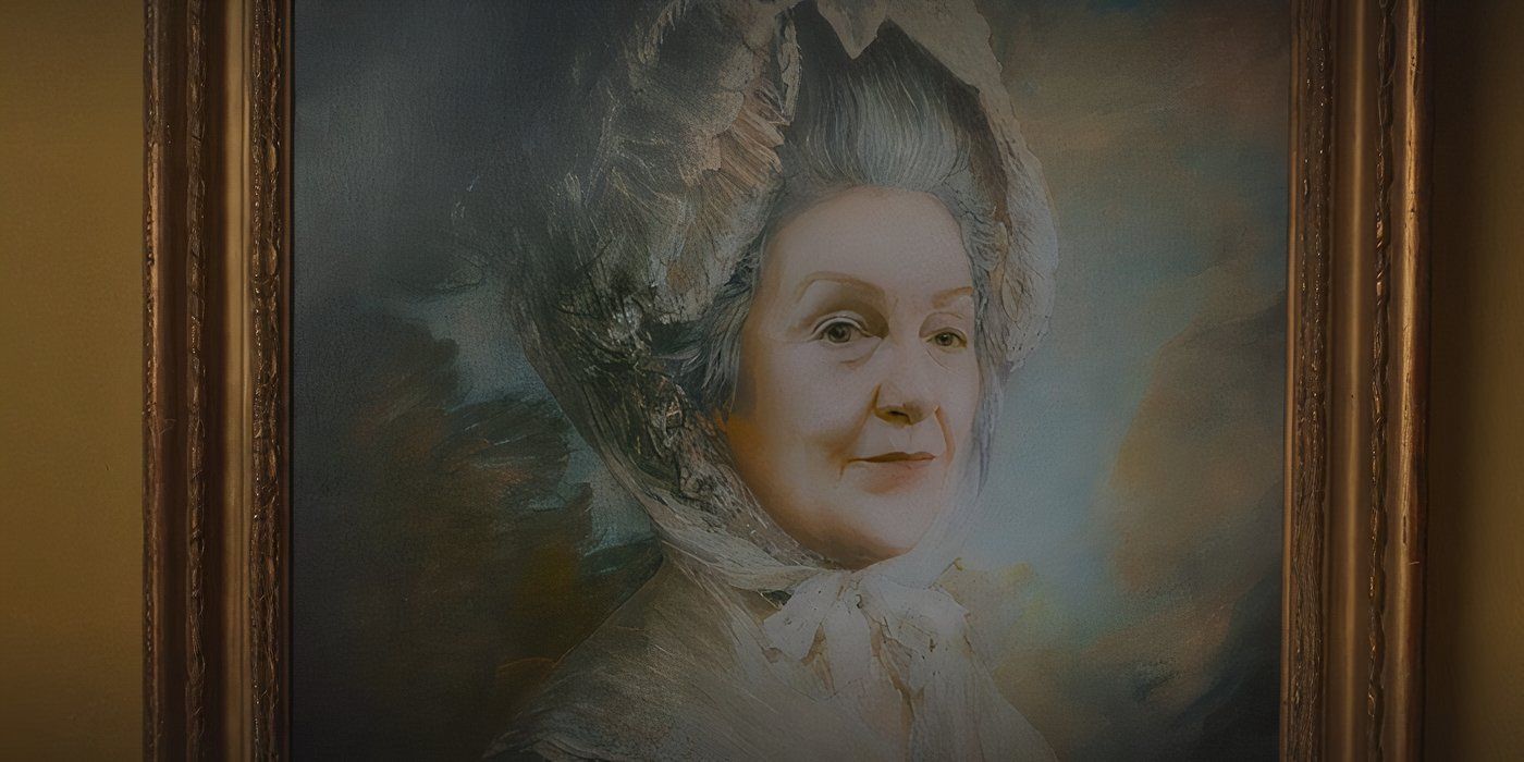 Susan Twist as the Duke's mother in a portrait in Doctor Who.