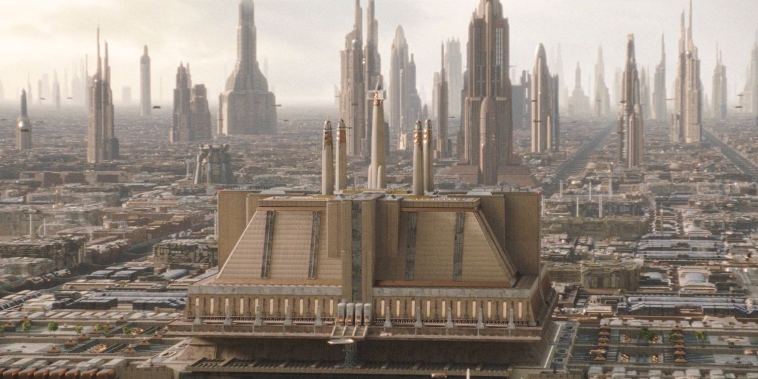 Um Templo Jedi em Coruscant em The Acolyte Temporada 1, episódio 1
