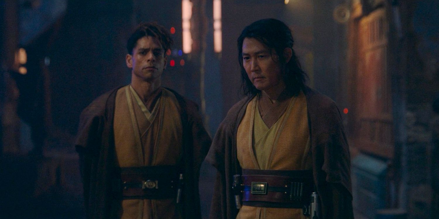 Yord Fandar (Charlie Barnett) and Master Sol (Lee Jung-jae) in The Acolyte Season 1 episode 2