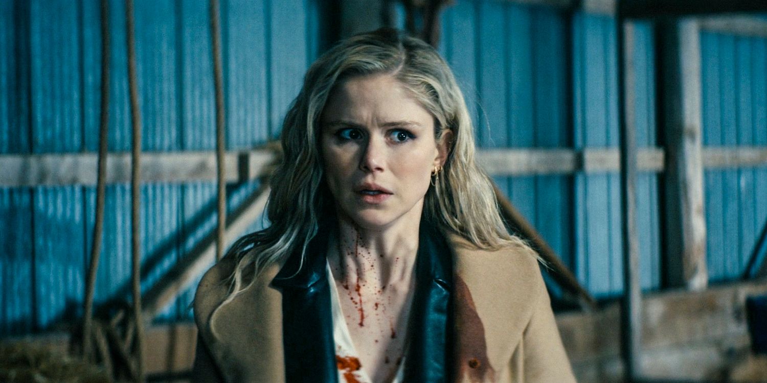 Starlight (Erin Moriarty) with her face splattered with blood in The Boys season 4 episode 5