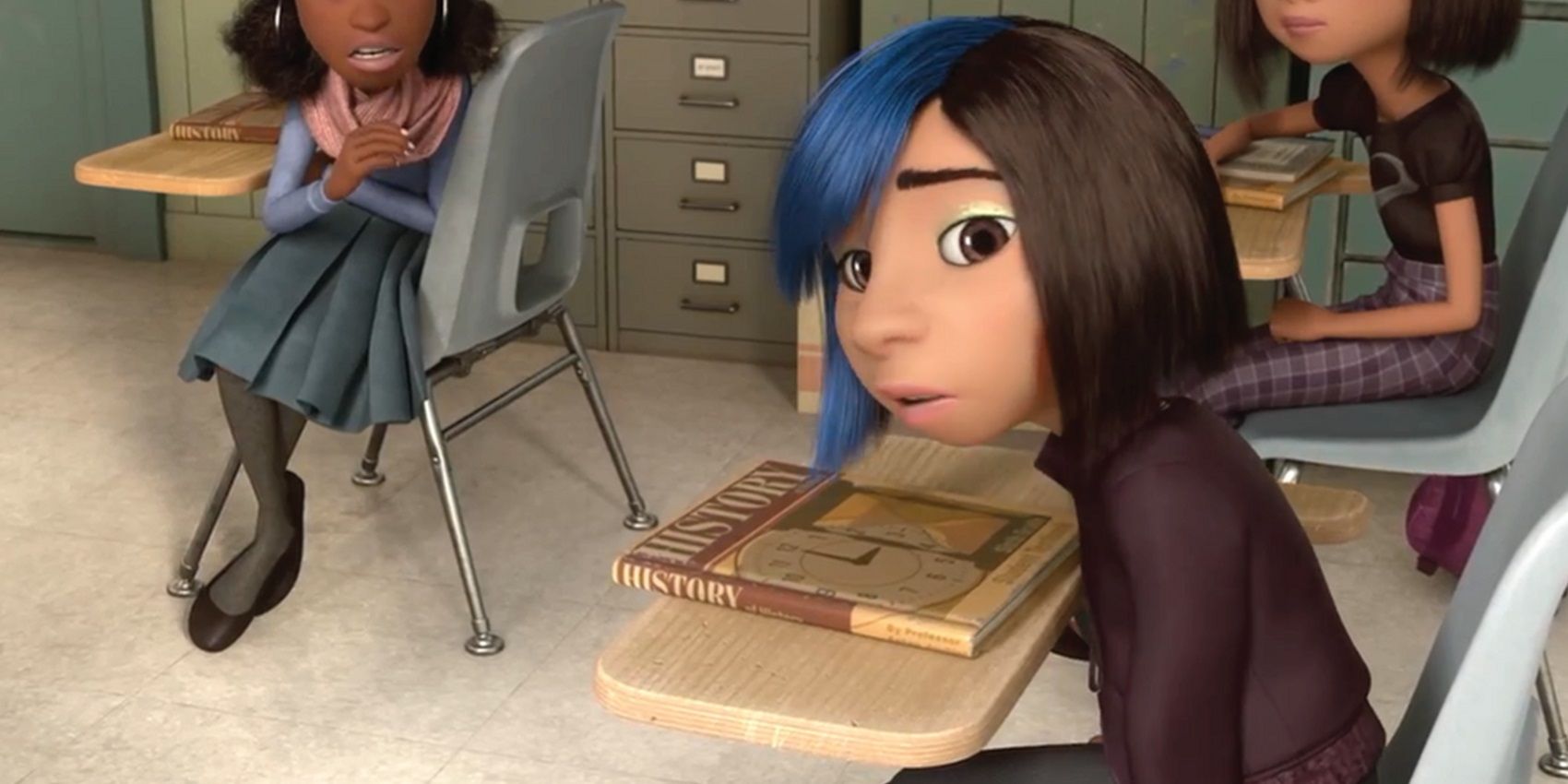 The cool girl with dyed hair in Inside Out