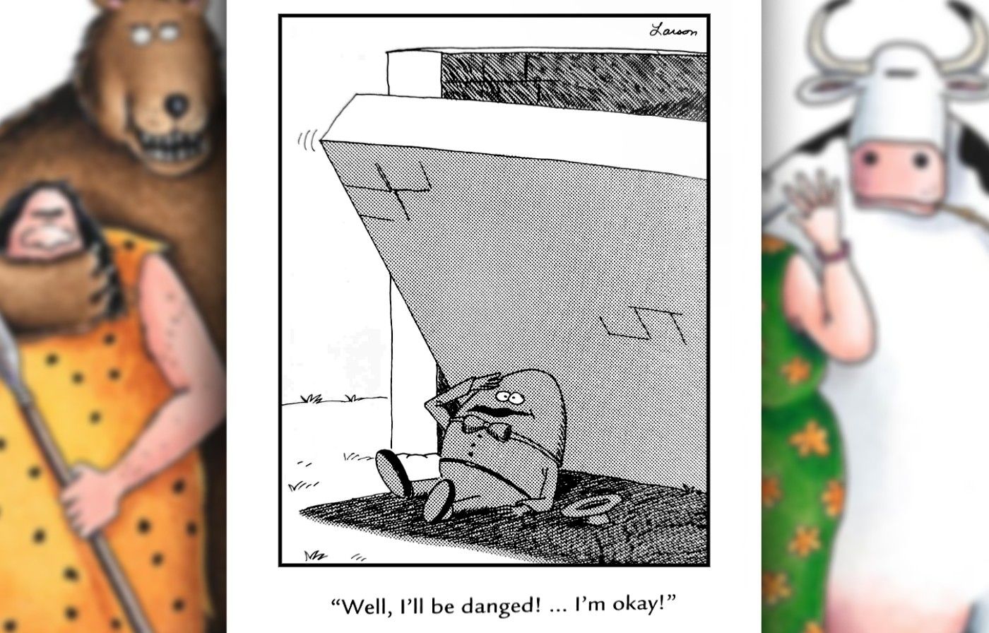 the far side comic where the wall falls on humpty dumpty