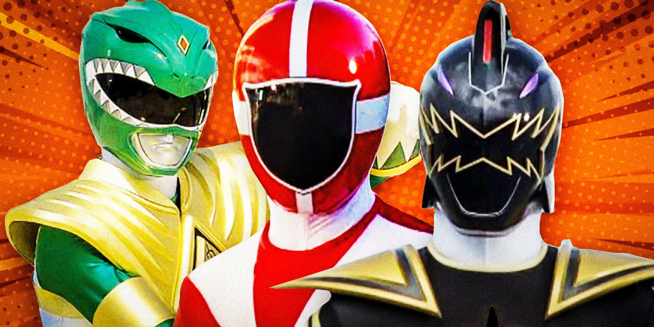  Mighty Morphin Green Ranger, Lightspeed Rescue Red Ranger, and Dino Thunder Black Ranger