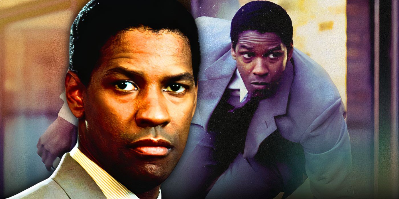 Denzel Washington wearing a suit in The Pelican Brief