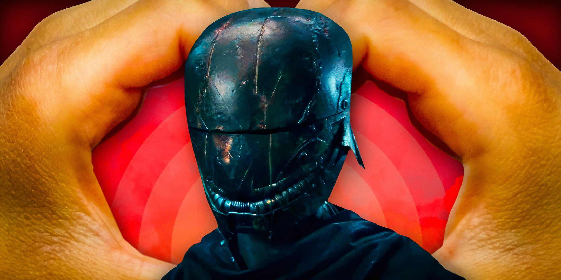 The Stranger Sith Lord at the center of a hand heart