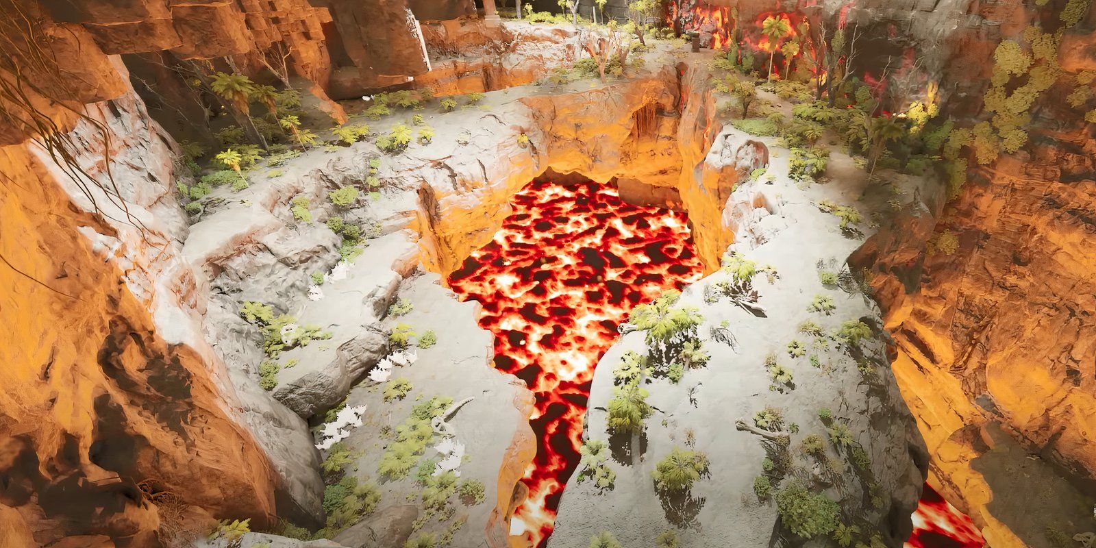 The underground cave system in Ark Survival Ascended.