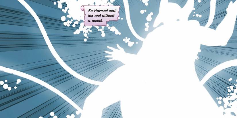 Image of Hermod, Thor's brother, being killed