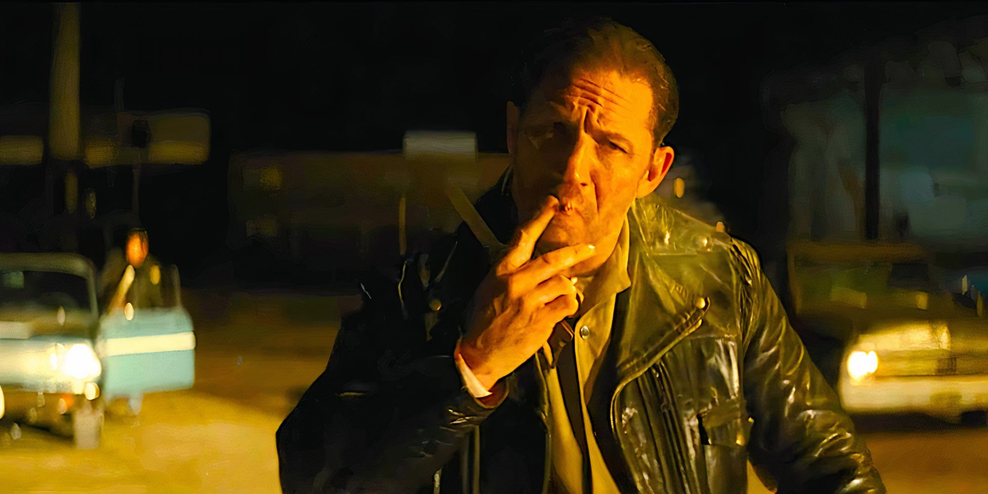 Tom Hardy’s critical scene with the bikers actually comes from the book, says director