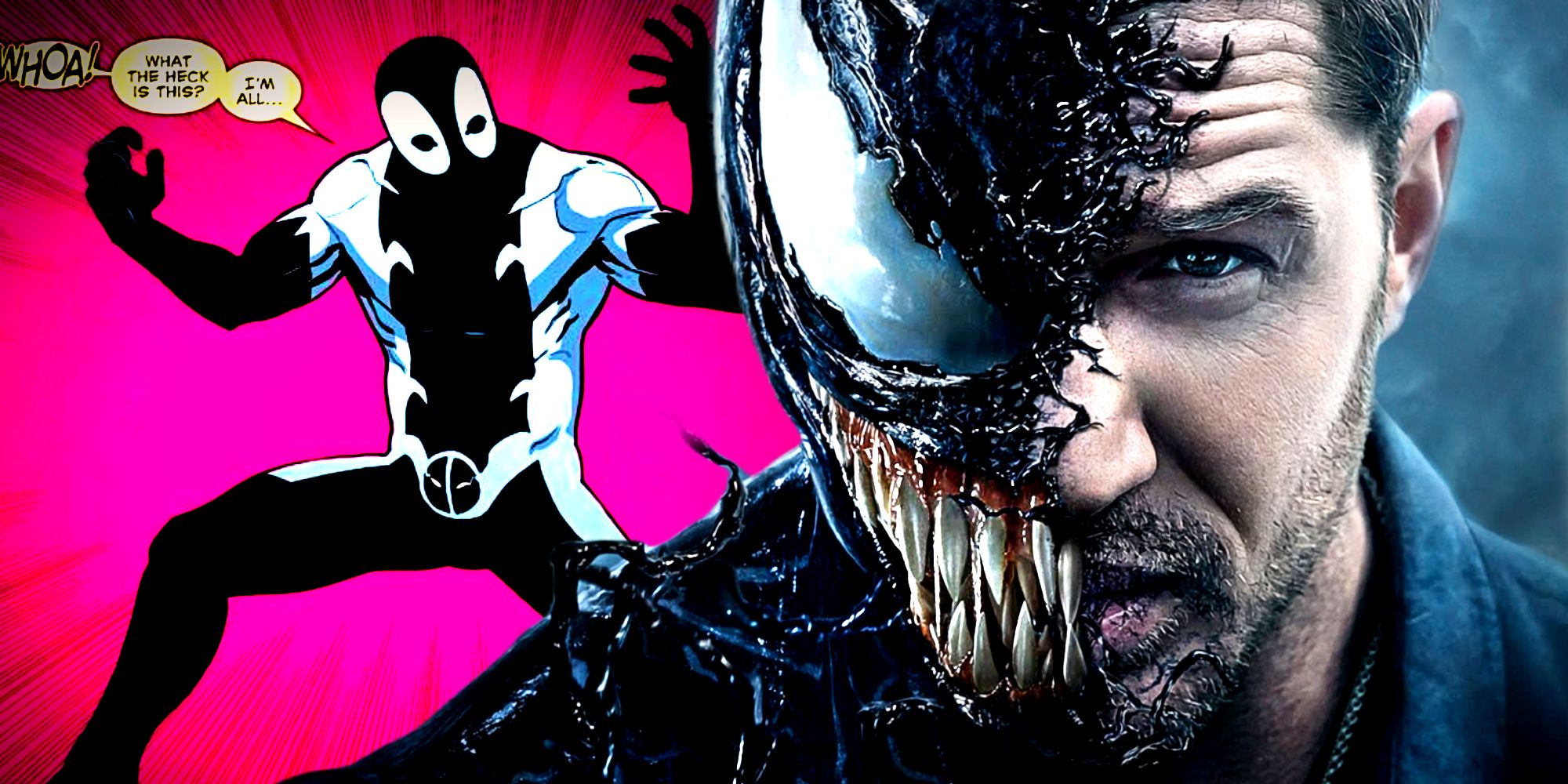 Eddie Brock, de Tom Hardy, se une a Venom no universo do Homem-Aranha da Sony e Deadpool recebe o traje simbionte em Secret Secret Wars de Deadpool