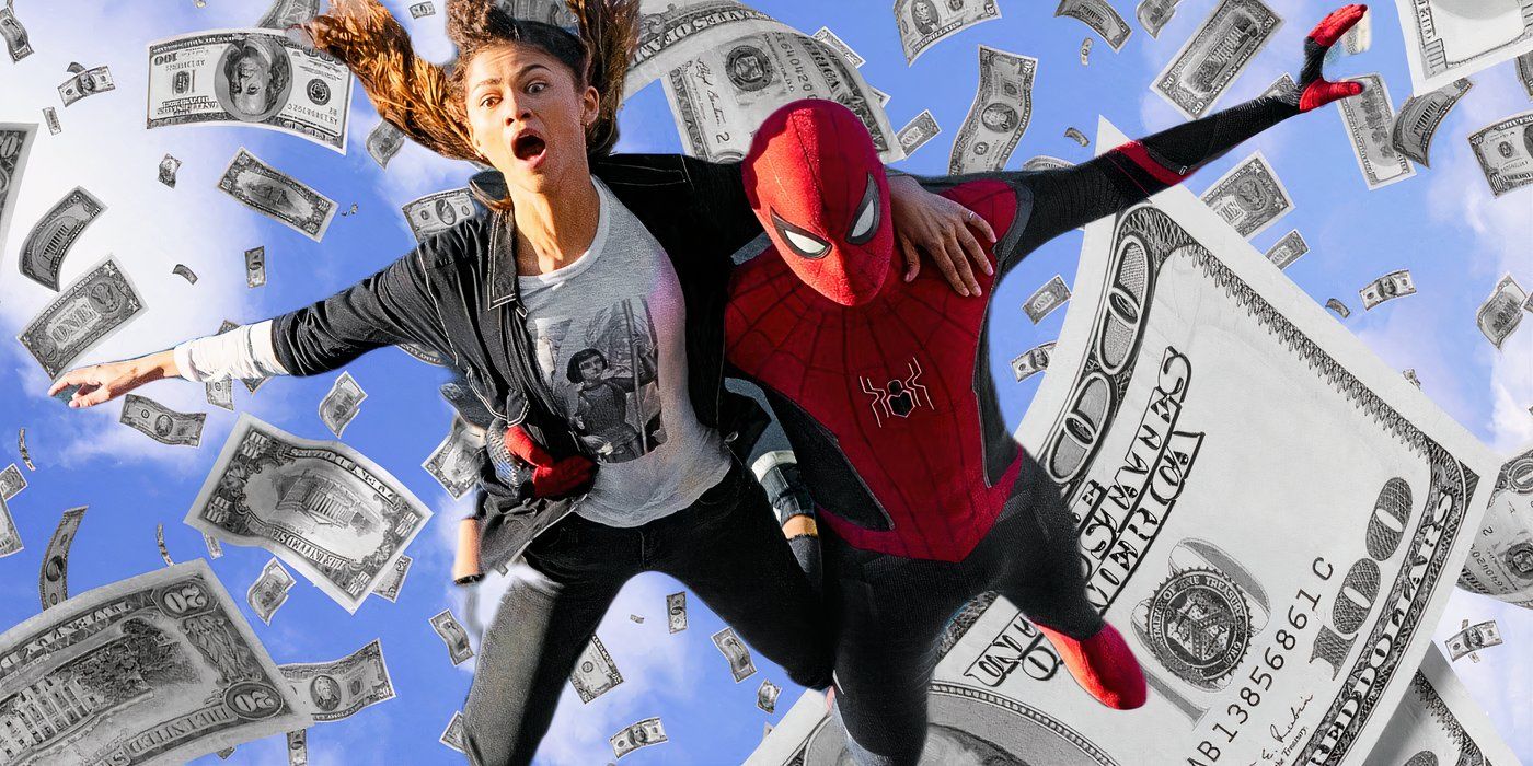 Tom Holland Spider-MAn and Zendaya MJ jumping around money