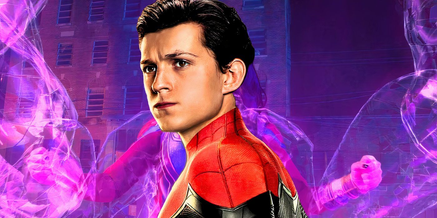 Tom Holland Spiderman overtop of Ms. Marvel Image