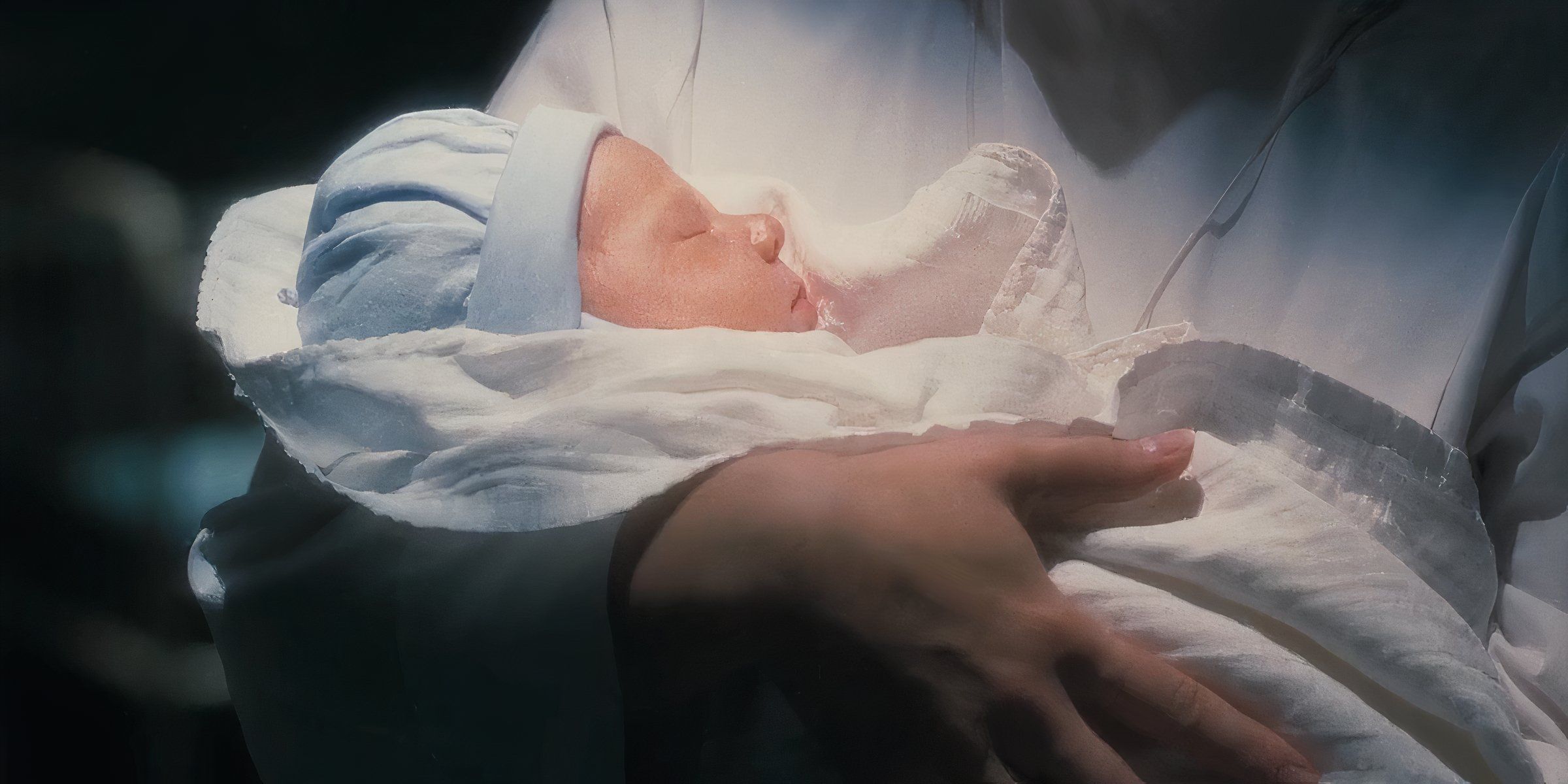 Tomas Wooler como o bebê Damien na reinicialização de The Omen de 2006