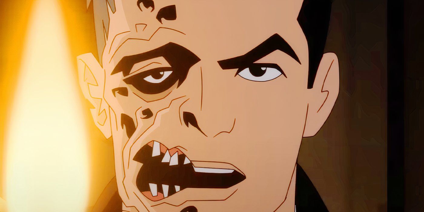 Two-Face with a match in Batman Caped Crusader