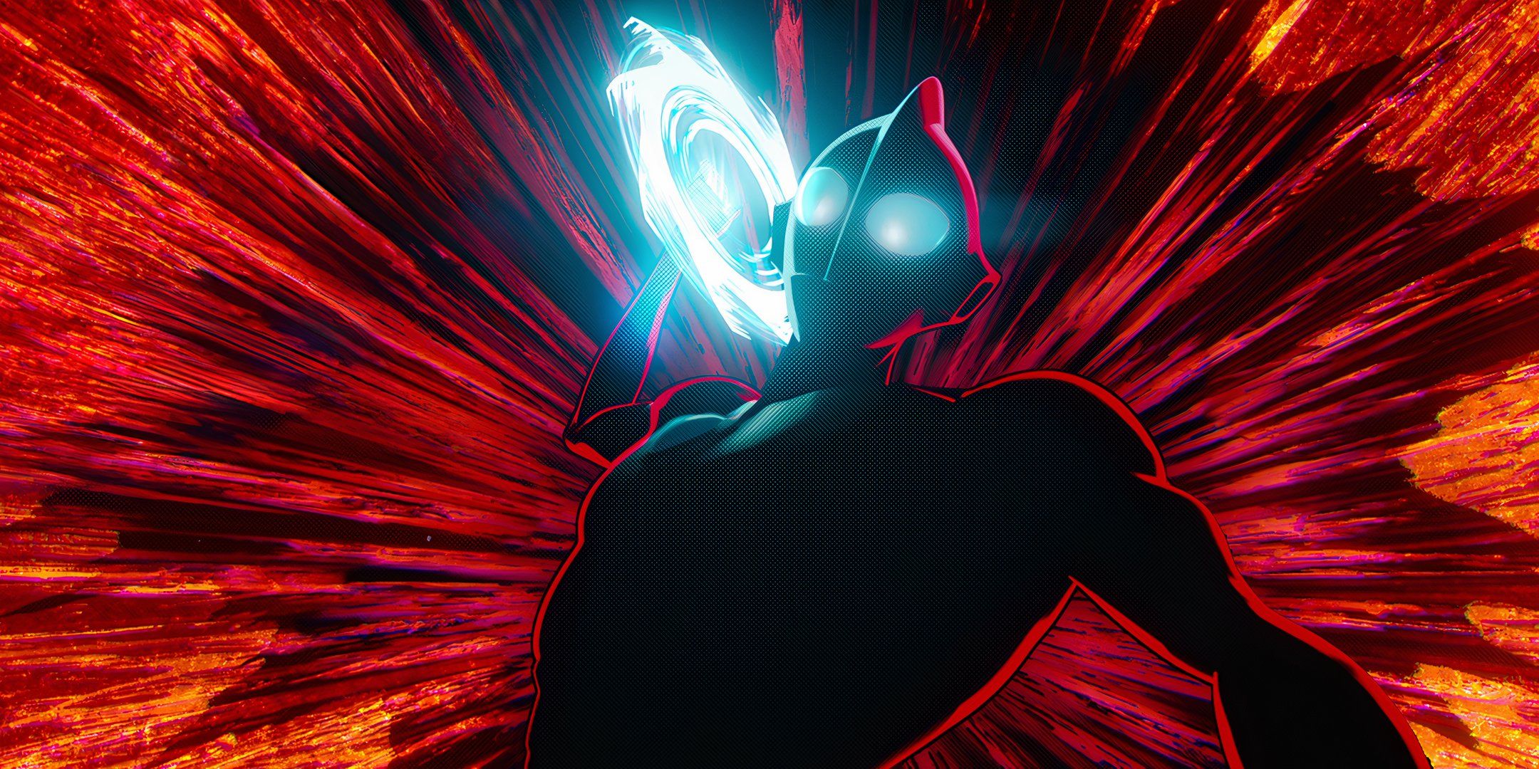 Ultraman powering up and bringing down an energy punch in Ultraman Rising