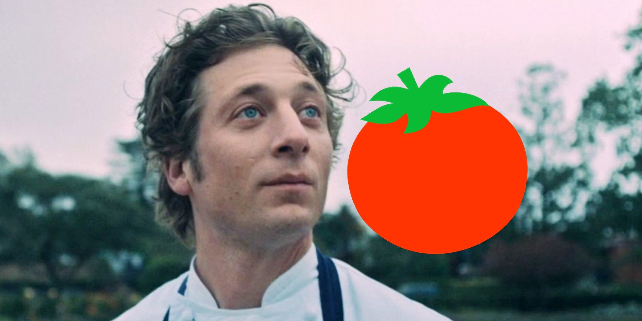 Carmy in The Bear season 3 next to a fresh ripe tomato