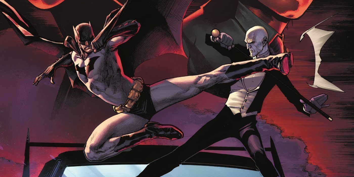 Batman fights against the Help in a showdown of strength