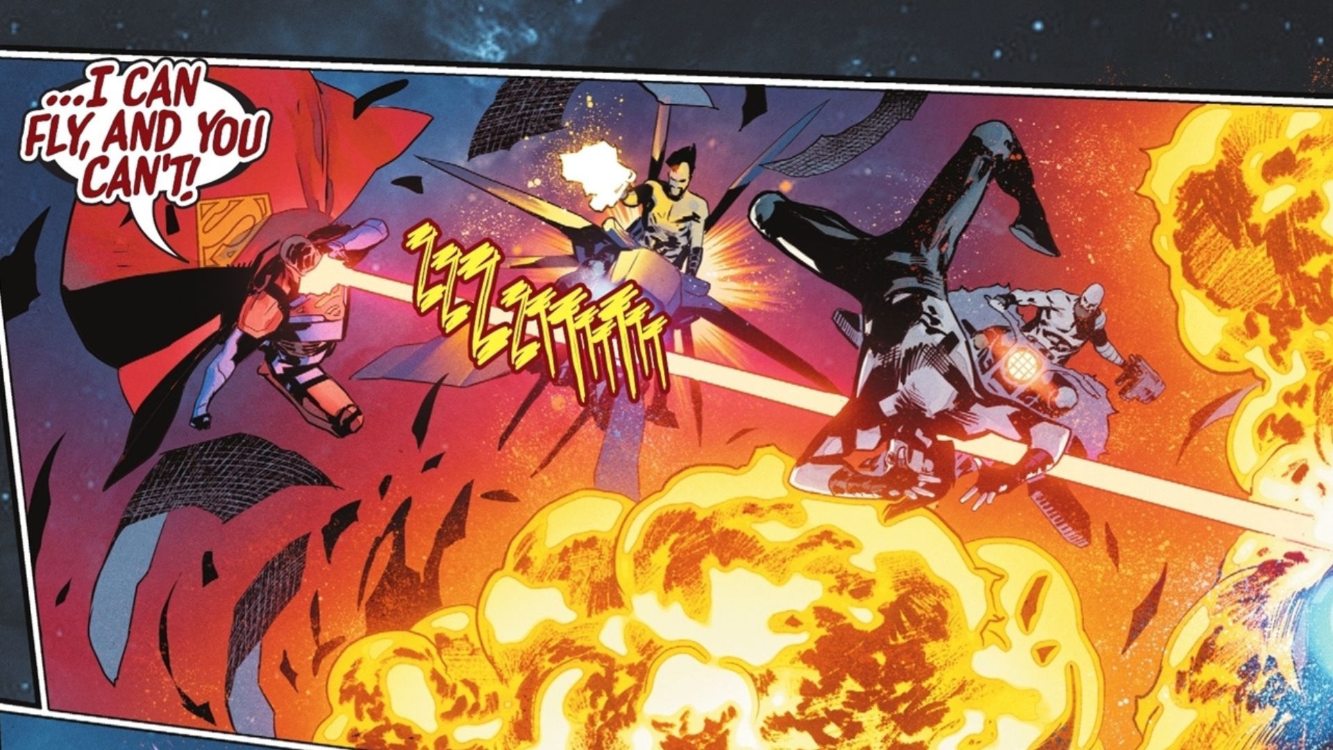 Superman luta contra czarnianos no espaço, Action Comics #1064
