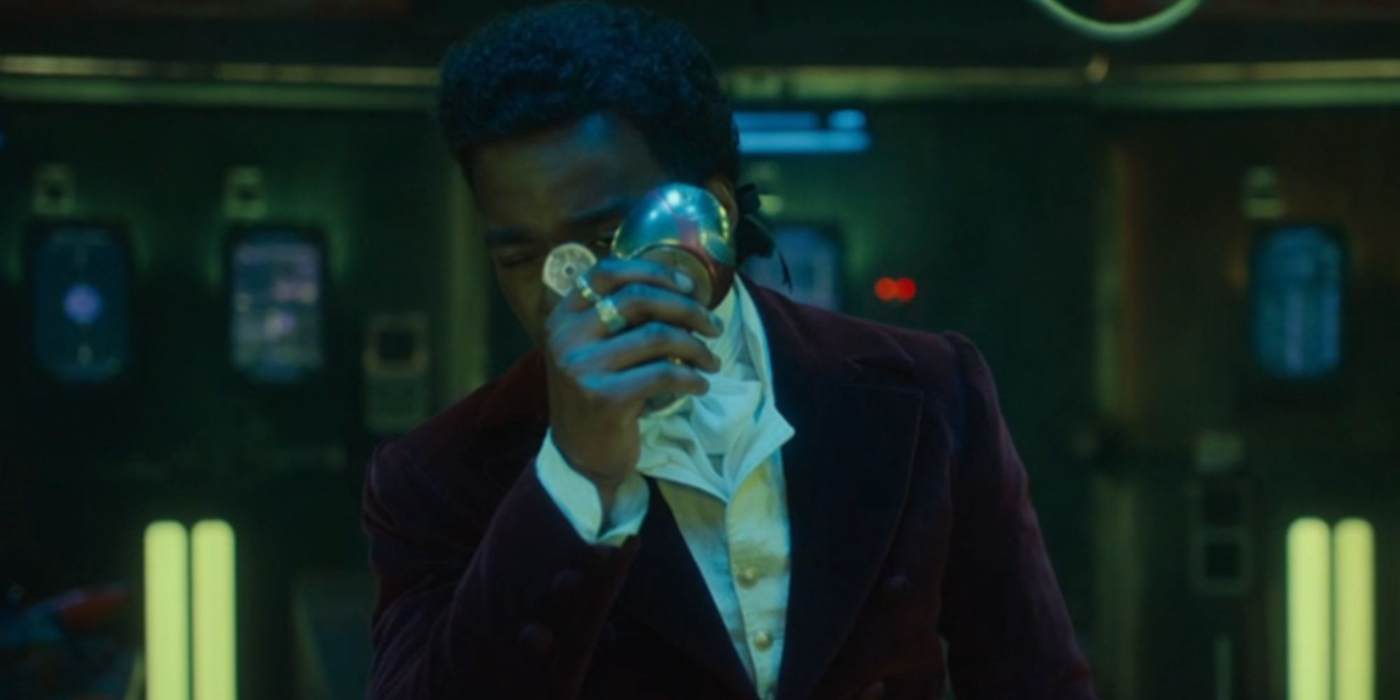 Ncuti Gatwa as the Fifteenth Doctor looking through a scope on his Sonic Screwdriver in Doctor Who