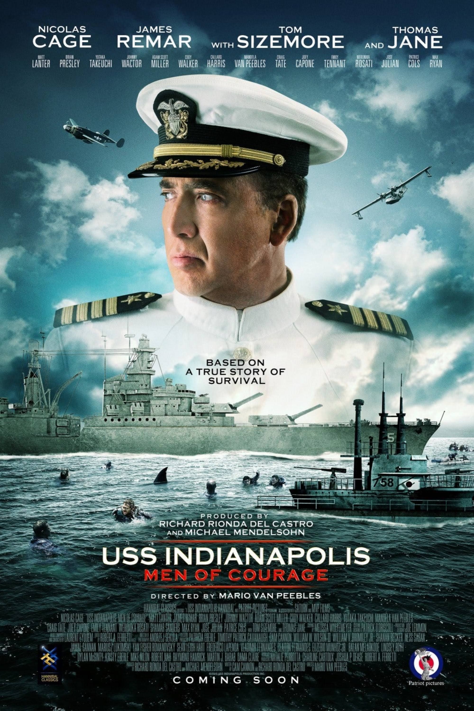 USS Indianapolis_ Men Of Courage - Pôster - Nicolas Cage como capitão
