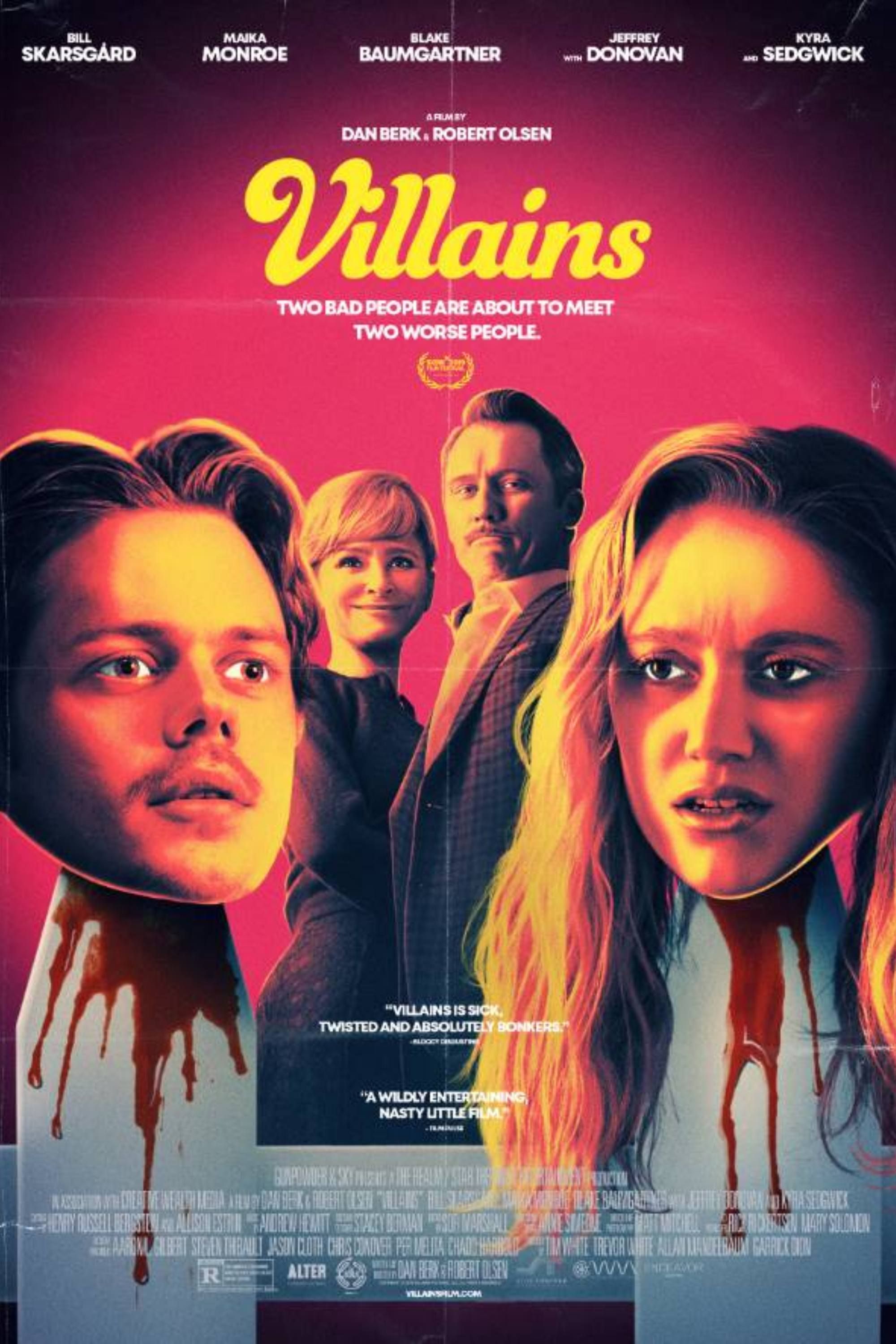 Villains (2019) - Poster - Bill Skarscard, Majka monroe & blake baaumgartner