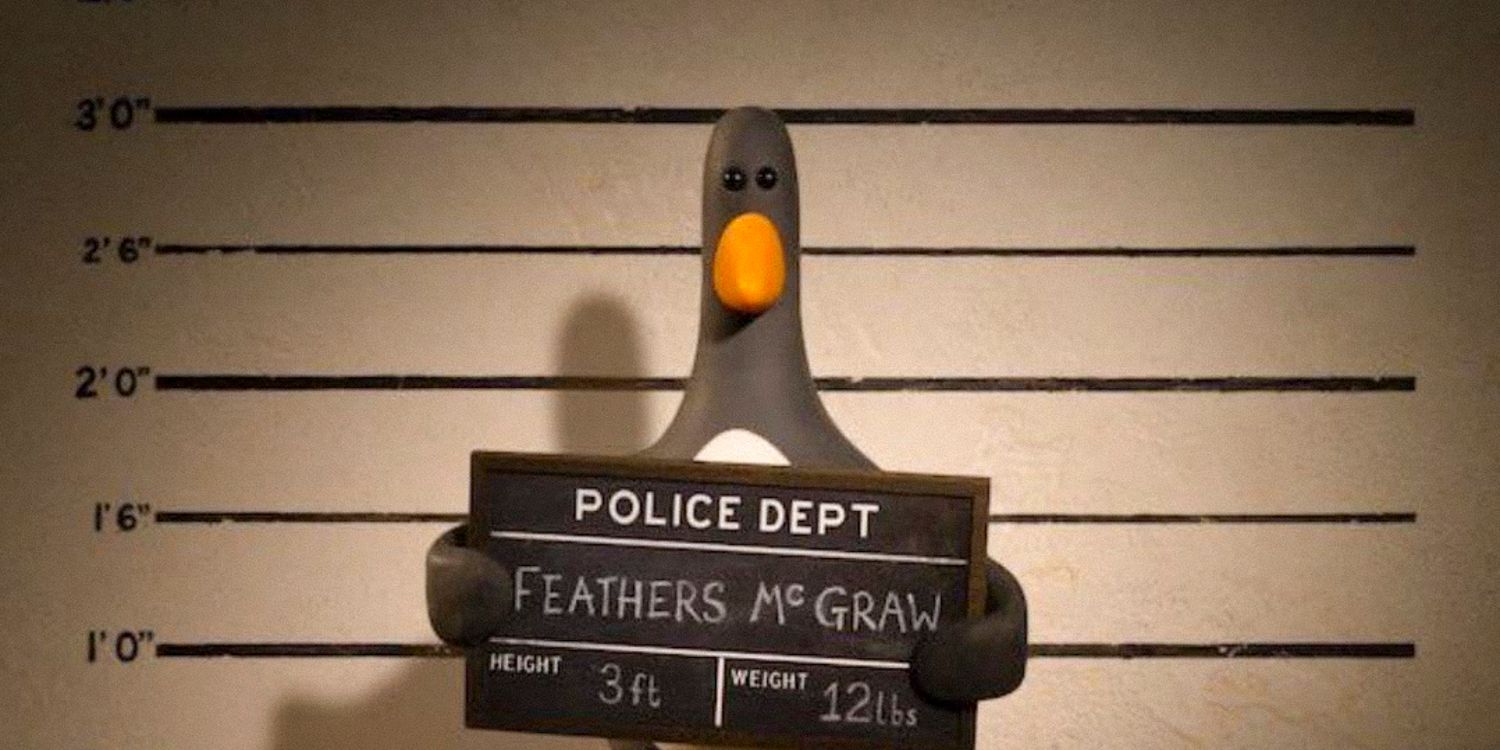 Feathers McGraw é preso em Wallace & Gromit: Vengeance Most Fowl