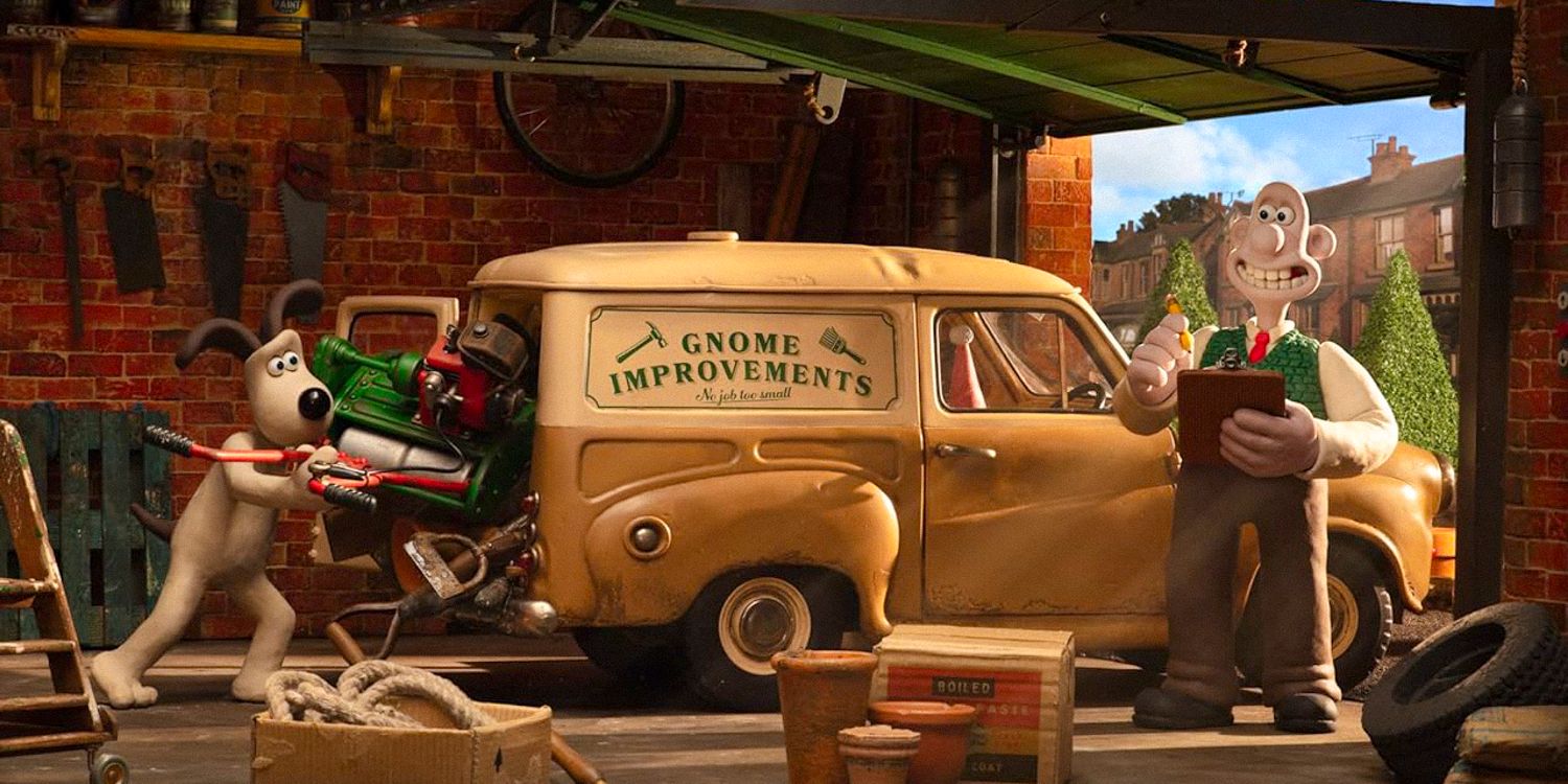 Gromit's piling tools into the van, and Wallace's making sure they've got everything in Wallace & Gromit: Vengeance Most Fowl